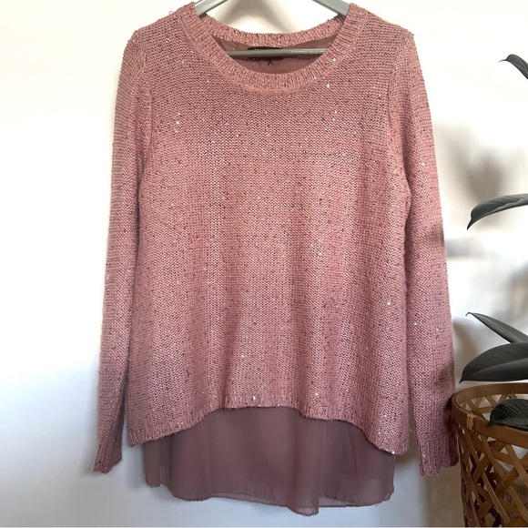 Papillon Knit Sweater with Sheer Layer - Picture 8 of 8